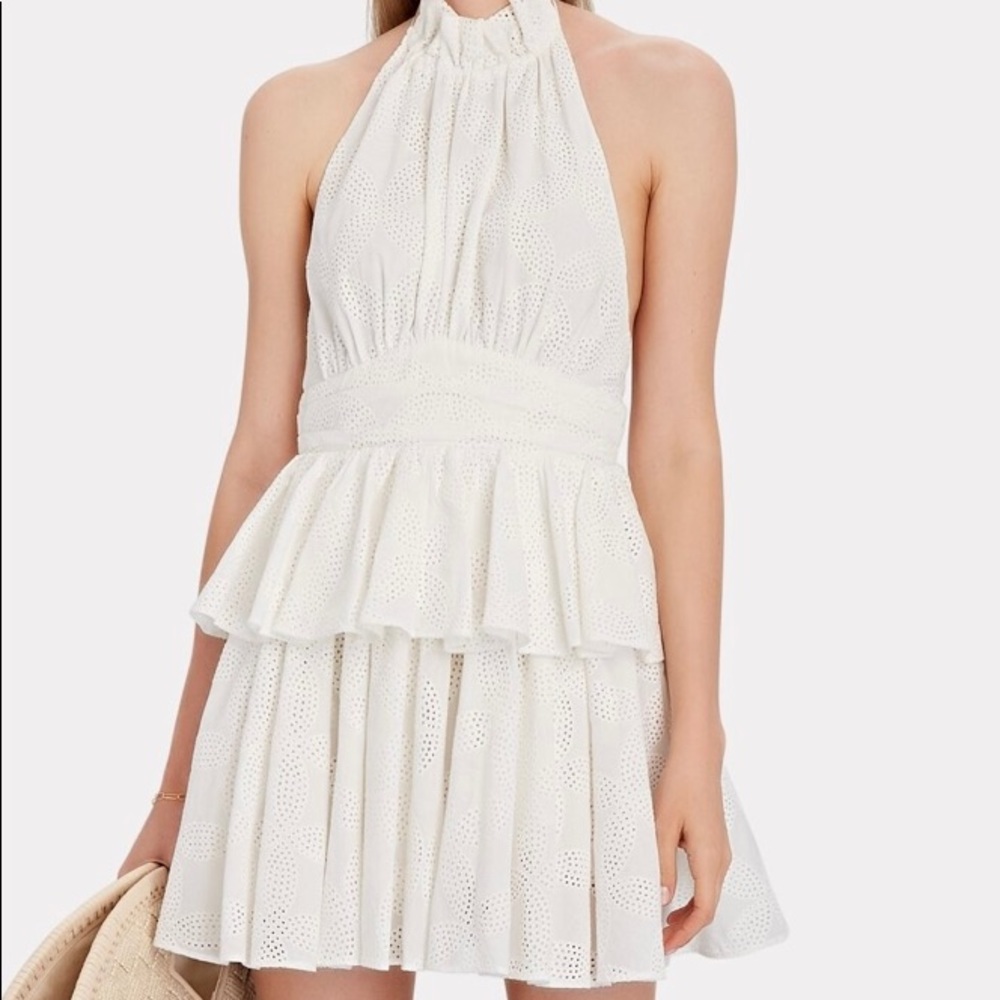 Acler Klara Tiered Mini Halter Dress